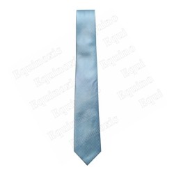 Corbata de microfibra – Bleue à fines rayures blanches