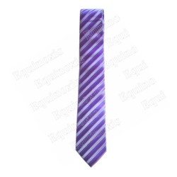 Corbata de microfibra – Púrpura à rayures