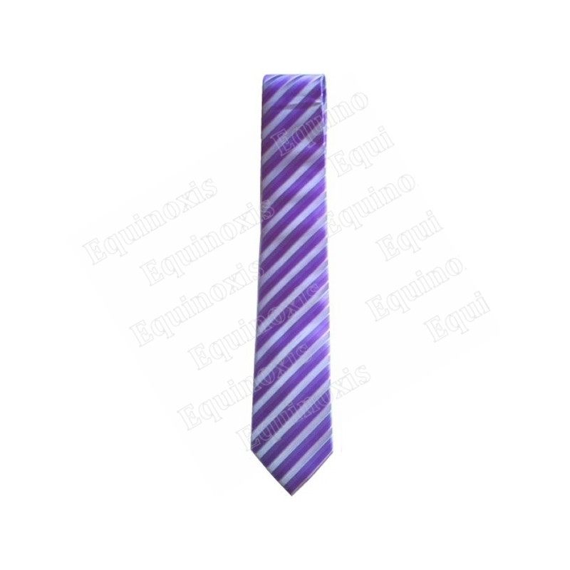 Cravate microfibres – Violette à rayures