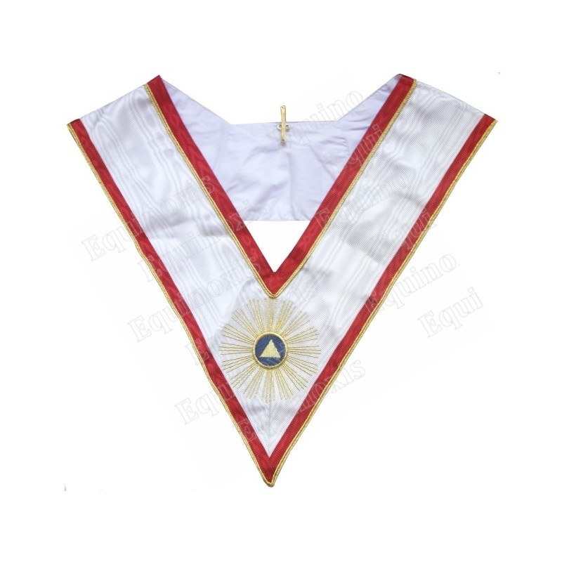 Collar masónico muaré – Capítulo Francés – 5° Orden – Grand Chapitre Général du GODF