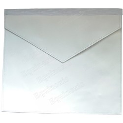 Mandil masónico en polipiel – Aprendiz / Compañero – 31,5 cm x 36 cm
